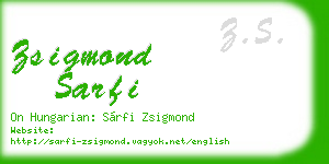 zsigmond sarfi business card